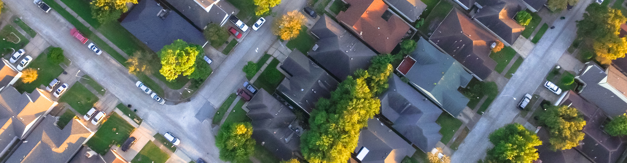 Residential house aerial