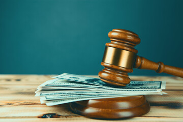 gavel and money