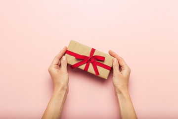 person holding gift