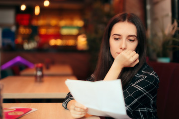 woman with papers